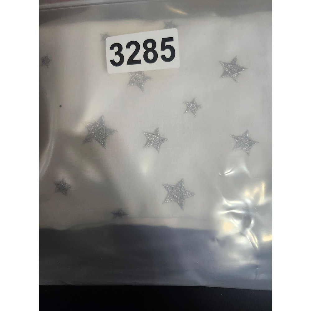 Restoration Hardware RH Baby & Child White Silver Metallic Embroidered Star Sham - Picture 5 of 6